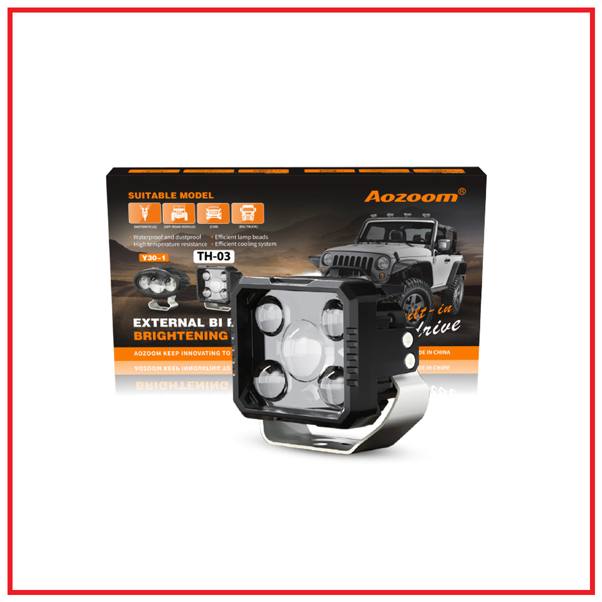 Aozoom TH03 LED Sportlight | 5 Lens External Auxiliary Bi-Focal