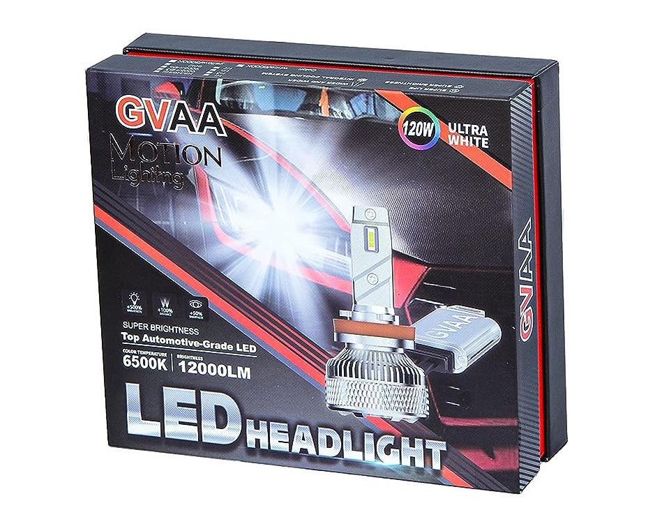 GVAA LED Headlight Bulbs 130W Dark Edition - H11