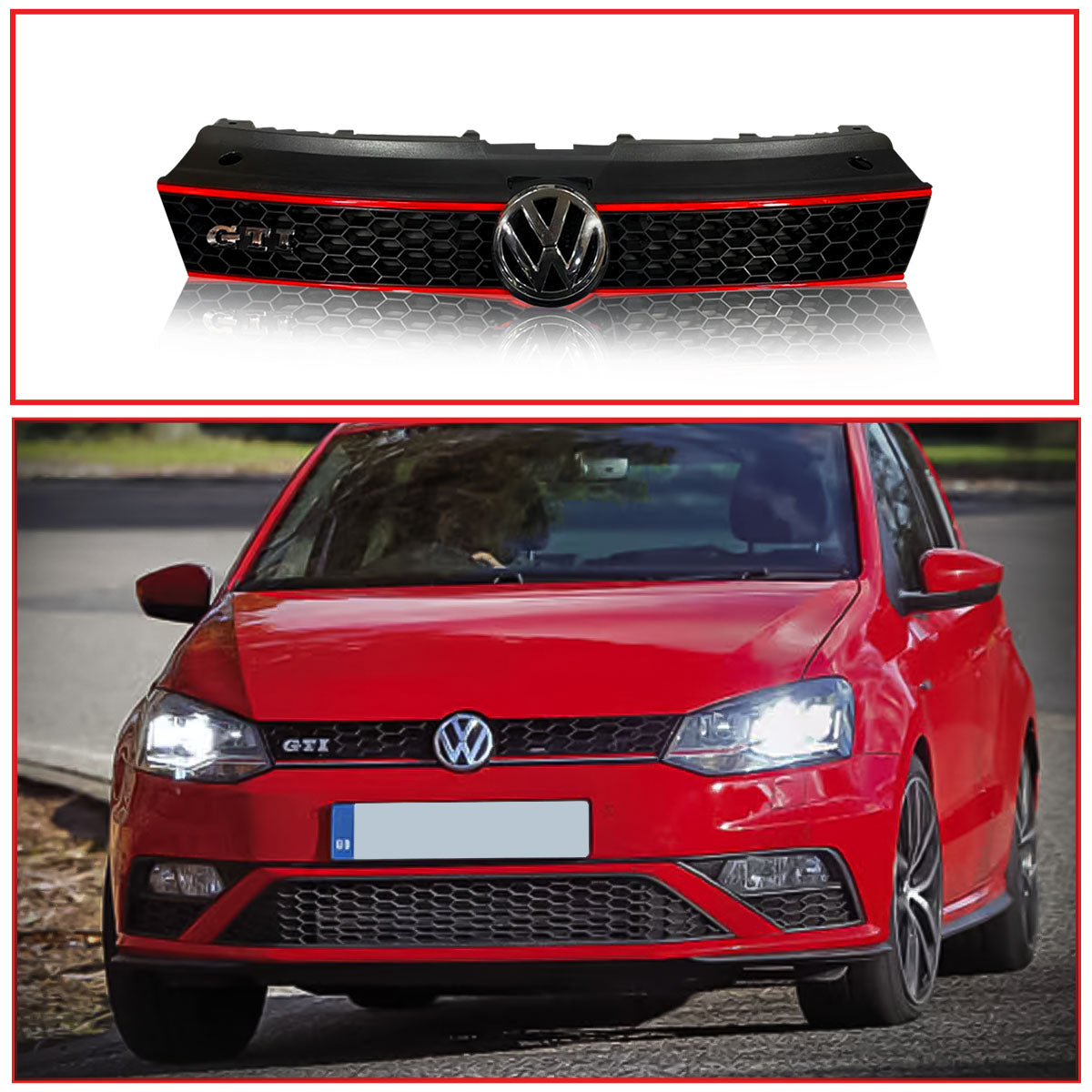 Volkswagen POLO（6R系）GTI フロントグリル VW Polo GTI Front Grille – autoclint