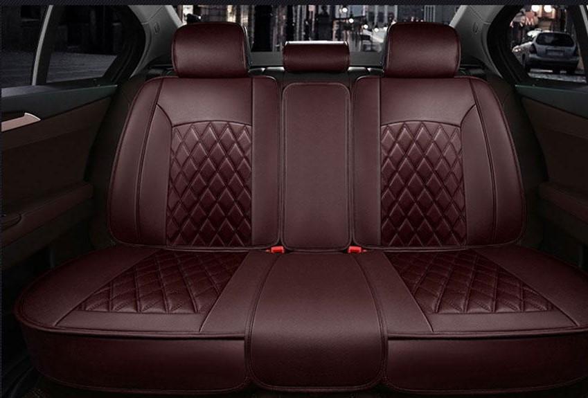 KVD Superior Leather Luxury Car Seat Cover FOR HONDA Civic COFFEE