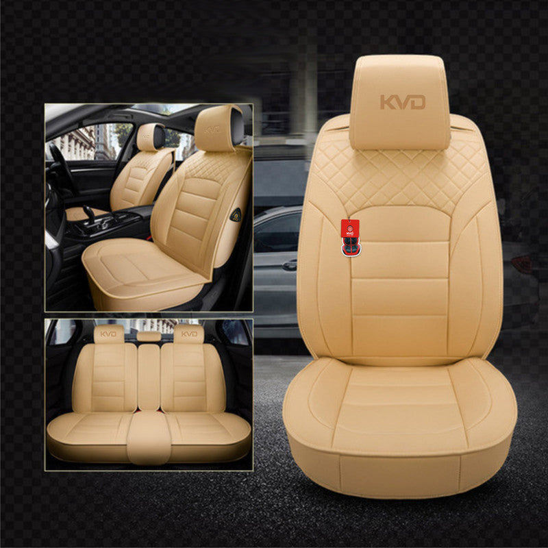 KVD Superior Leather Luxury Car Seat Cover For Mahindra Xuv700