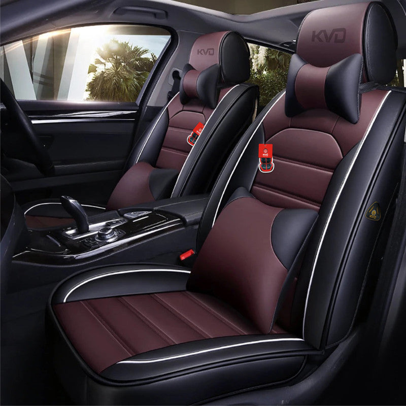 KVD Superior Leather Luxury Car Seat Cover for Ford Ecosport Black + C –  autoclint