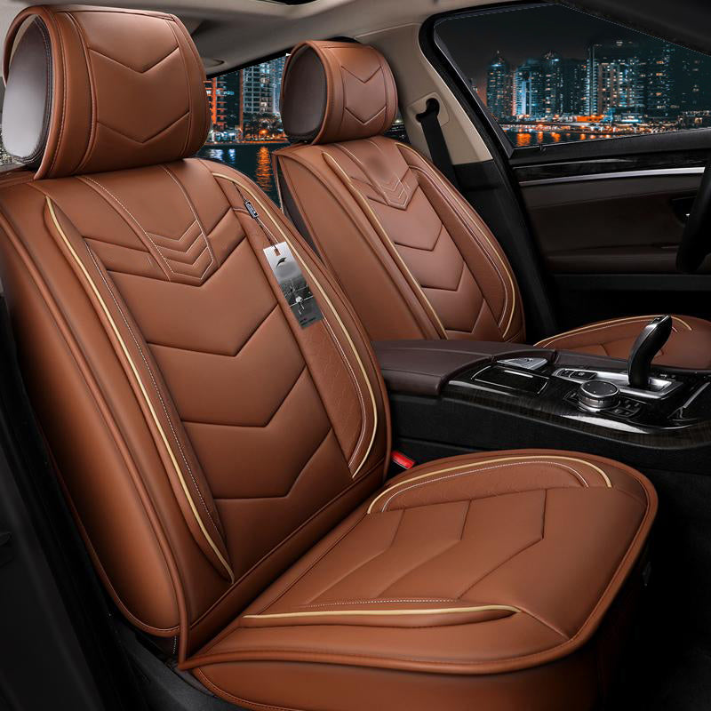 KVD Superior Leather Luxury Car Seat Cover FOR TOYOTA Innova 7 SEATER  COFFEE (WITH 5 YEARS WARRANTY) - D011/88