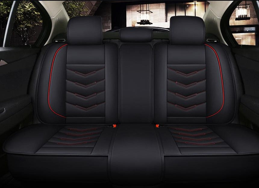 KVD Superior Leather Luxury Car Seat Cover for Honda City Black +