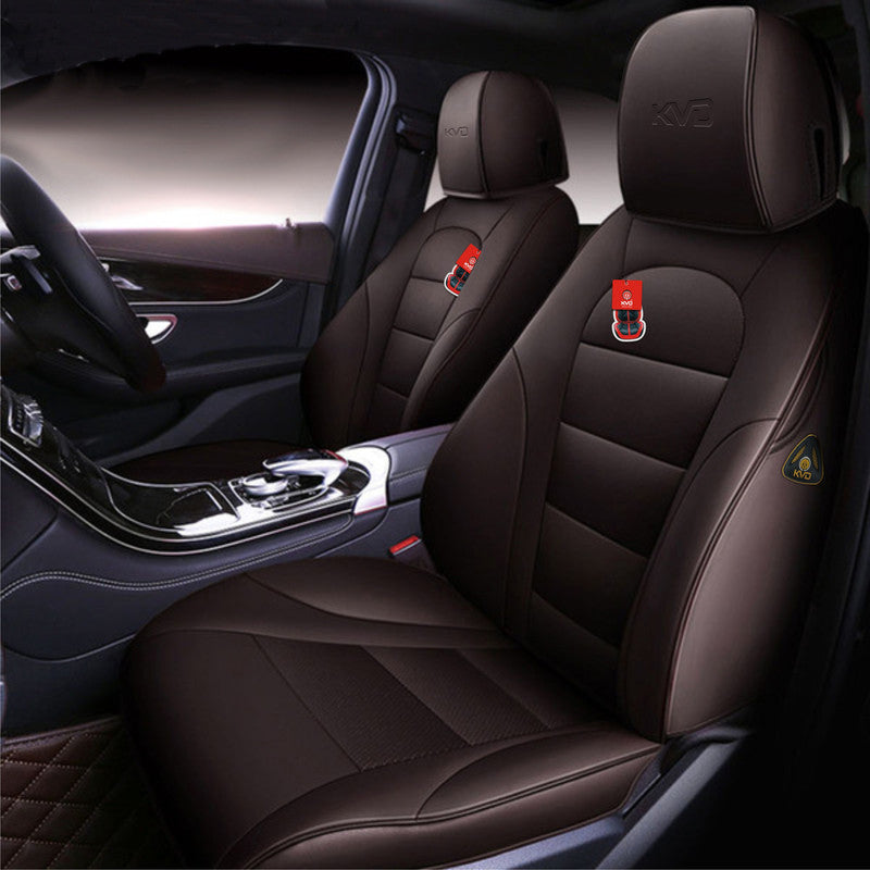 KVD Superior Leather Luxury Car Seat Cover For Datsun Go