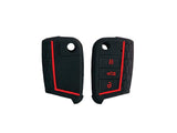 Silicone Car Key Cover For Volkswagen/Skoda KC-44