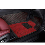 Kvd Extreme Leather Luxury 7D Car Floor Mat For Toyota Glanza Black + Red ( WITH 1 YEAR WARRANTY ) - M03/45