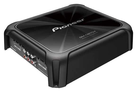 Pioneer Car Amplifier GM-D8704,1200 Watts Max. Class-D 4-Channel Bridgeable Amplifier with Wired Bass Boost Remote