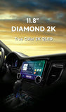 KVD Diamond 2k 11.8" Universal Car Android Double Din Stereo Player With Gorilla Glass/Full HD Display/WiFi/GPS/Steering Wheel Connectivity