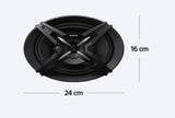 Sony Car Speaker XS-FB693E (6 inch x 9 inch) 3-Way Coaxial Speakers , Peak Power - 420W, RMS Power - 60W, Rated Power - 50W, with Grill