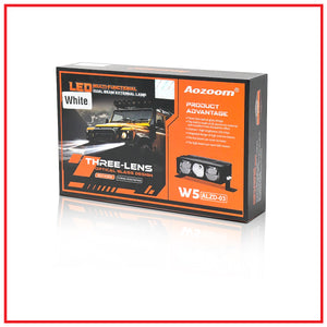 Aozoom W5 Dual Beam External Led Lamp || 3-lens Auxiliary Light