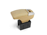 KVD AUTOZONE Universal Car Armrest with Cup Holder- Beige