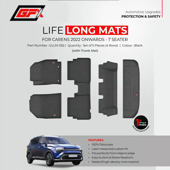 GFX Lifelong floor mats for Kia Carens 2022 Onwards