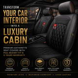 KVD Superior Leather Luxury Car Seat Cover FOR Maruti Suzuki Grand Vitara FULL BLACK (WITH 5 YEARS WARRANTY) - D009/147