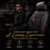 KVD Superior Leather Luxury Car Seat Cover FOR Volkswagen T-Roc FULL BLACK (WITH 5 YEARS WARRANTY) - D009/135