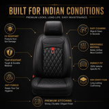 KVD Superior Leather Luxury Car Seat Cover FOR Volkswagen T-Roc FULL BLACK (WITH 5 YEARS WARRANTY) - D009/135