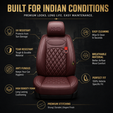 KVD Superior Leather Luxury Car Seat Cover FOR Volkswagen T-Roc COFFEE (WITH 5 YEARS WARRANTY) - D011/135