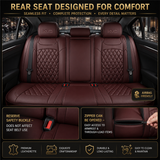 KVD Superior Leather Luxury Car Seat Cover FOR Volkswagen T-Roc COFFEE (WITH 5 YEARS WARRANTY) - D011/135