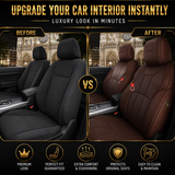 KVD Superior Leather Luxury Car Seat Cover for Volkswagen T-Roc Full Coffee (With 5 Year Onsite Warranty) - D082/135