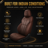 KVD Superior Leather Luxury Car Seat Cover for Volkswagen T-Roc Full Coffee (With 5 Year Onsite Warranty) - D082/135