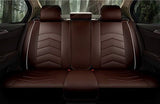KVD Superior Leather Luxury Car Seat Cover for Maruti Suzuki Fronx Coffee + White Free Pillows And Neckrest Set (With 5 Year Onsite Warranty) - DZ104/45