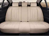 KVD Superior Leather Luxury Car Seat Cover for Mg Comet Full Beige (With 5 Year Onsite Warranty) - DZ109/152