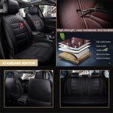 KVD Superior Leather Luxury Car Seat Cover for Mahindra Scorpio N Full Black (With 5 Year Onsite Warranty) - DZ127/149
