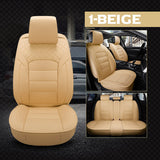 KVD Superior Leather Luxury Car Seat Cover for MG Astor Full Beige (With 5 Year Onsite Warranty) - DZ129/145
