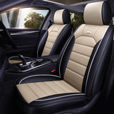 KVD Superior Leather Luxury Car Seat Cover For Kia Syros Black + Beige (With 5 Year Onsite Warranty) - D131/158