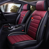 KVD Superior Leather Luxury Car Seat Cover for Honda Elevate Black + Wine Red (With 5 Year Onsite Warranty) - DZ132/154