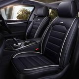 KVD Superior Leather Luxury Car Seat Cover for Skoda Kylac Black + Silver (With 5 Year Onsite Warranty) - DZ133/143