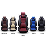 KVD Superior Leather Luxury Car Seat Cover for Toyota Rumion Black + Wine Red Free Pillows And Neckrest Set (With 5 Year Onsite Warranty) - DZ132/103