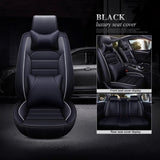 KVD Superior Leather Luxury Car Seat Cover for Mg Comet Black + Silver Free Pillows And Neckrest Set (With 5 Year Onsite Warranty) - DZ133/152