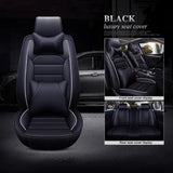KVD Superior Leather Luxury Car Seat Cover for Hyundai Exter Black + Silver Free Pillows And Neckrest Set (With 5 Year Onsite Warranty) - DZ133/98