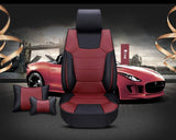 KVD Superior Leather Luxury Car Seat Cover for Maruti Suzuki Fronx Black + Wine Red Free Pillows And Neckrest Set (With 5 Year Onsite Warranty) - D140/45