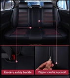 KVD Superior Leather Luxury Car Seat Cover FOR Volkswagen T-Roc BLACK + RED (WITH 5 YEARS WARRANTY) - DZ014/135