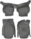 Kvd Extreme Leather Luxury 7D Car Floor Mat For Kia Syros Black + Silver ( WITH 1 YEAR WARRANTY ) - M02/158