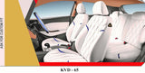 KVD Superior Leather Luxury Car Seat Cover FOR Mahindra 3XO WHITE + BLUE (WITH 5 YEARS WARRANTY) - D042/40