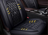 KVD Superior Leather Luxury Car Seat Cover for Skoda Slavia Full Black (With 5 Year Onsite Warranty) (SP) - D050/135