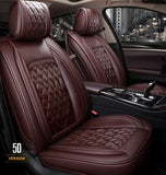 KVD Superior Leather Luxury Car Seat Cover for Skoda Slavia Full Coffee (With 5 Year Onsite Warranty) (SP) - D051/135