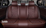 KVD Superior Leather Luxury Car Seat Cover for Kia Carens Full Coffee (With 5 Year Onsite Warranty) (SP) - D051/142