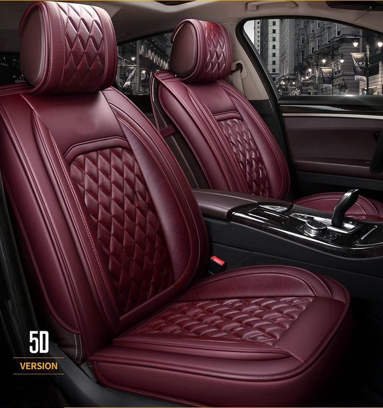 KVD Superior Leather Luxury Car Seat Cover for Hyundai Exter Wine Red (With Year Onsite Warranty) (SP) D052/98