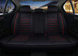 KVD Superior Leather Luxury Car Seat Cover for Volkswagen T-Roc Black + Red Free Pillows And Neckrest Set (With 5 Year Onsite Warranty) - D054/135