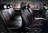 KVD Superior Leather Luxury Car Seat Cover FOR Skoda Kylac BLACK + RED (WITH 5 YEARS WARRANTY) - DZ001/143