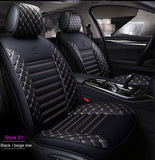 KVD Superior Leather Luxury Car Seat Cover for Skoda Kylac Black + Silver (With 5 Year Onsite Warranty) - DZ058/143