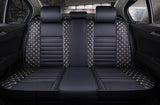 KVD Superior Leather Luxury Car Seat Cover for Skoda Slavia Black + Silver (With 5 Year Onsite Warranty) - DZ058/135