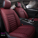 KVD Superior Leather Luxury Car Seat Cover for Maruti Suzuki Invicto Wine Red (With 5 Year Onsite Warranty) - DZ059/151