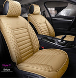 KVD Superior Leather Luxury Car Seat Cover For Maruti Suzuki Victoris Full Beige (With 5 Year Onsite Warranty) - DZ060/157