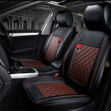 KVD Superior Leather Luxury Car Seat Cover For Mg Astor Black + Cherry (With 5 Year Onsite Warranty) - D006/145