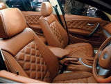 KVD Superior Leather Luxury Car Seat Cover For Kia Syros Full Tan (With 5 Year Onsite Warranty) - D072/158
